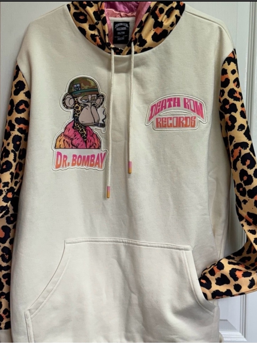 Death Row Records, Snoop Dogg, Dr. Bombay Leopard Hoodie,XL RARE Limited Edition